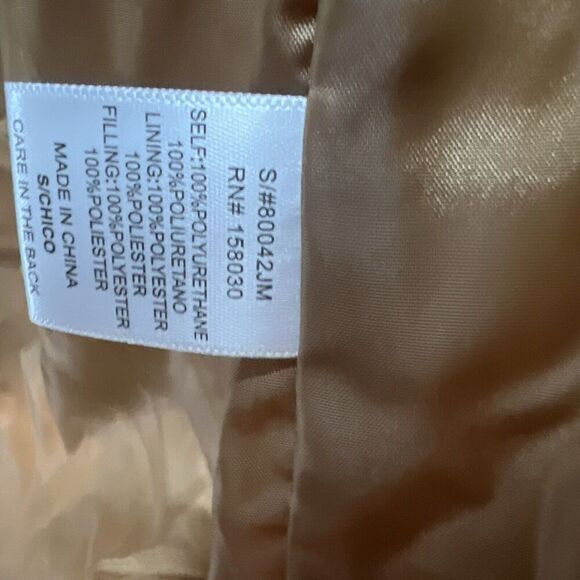 Love Tree Camel Colored Vegan Leather Jacket Women’s size Small NWT‎ - Picture 3 of 6